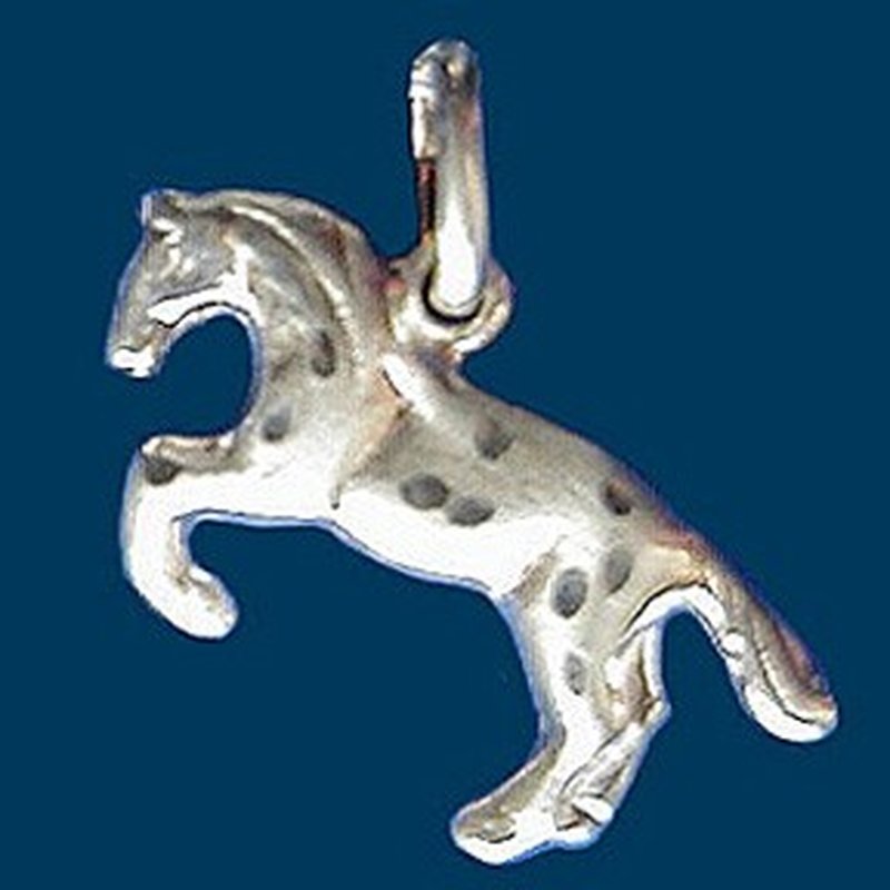 diamantiert Anhänger Pferd steigend echt Silber   1638 