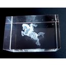3-D-Kristall Laserkristall Pferd