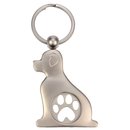 Schlüsselanhänger Hund mit Einkaufswagen-Chip Pfote