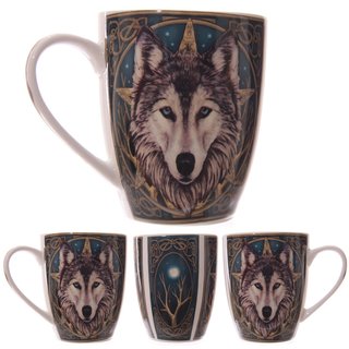 Tasse Wolfskopf (Porzellan) Forest Spirit, Design Lisa Parker