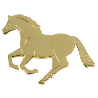 Pin Alles Gute auf Karte (galoppierendes Pferd, goldfarben)