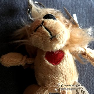 Schlüsselanhänger Plüsch Löwe mit Herz
