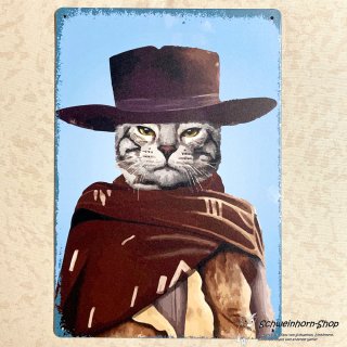 Blechschild Katze Django