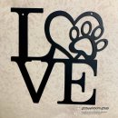 Wanddeko aus Metall "Love" mit Herz und...